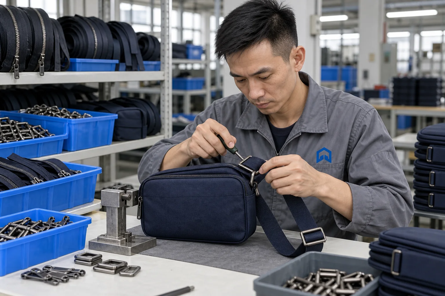 Component Assembly at Chinee Student Bag