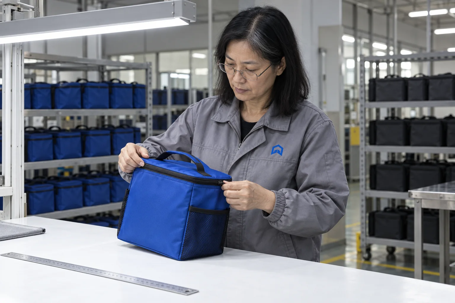 Quality Inspection at Chinee Student Bag
