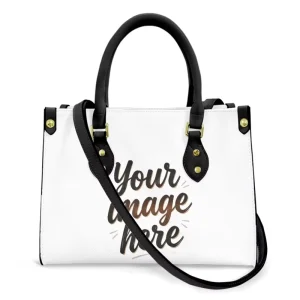 1 MOQ Print on Demand PU Leather Handbag Print Logo Zipper Crossbody Bag Waterproof Large Capacity Fashion Shoulder Tote Bag