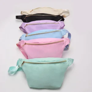 11 Colors Available Nylon Waterproof Sport Belt Bag Low MOQ Custom Logo Bum Bag Small Fanny Pack Crossbody Mini Waist Bag