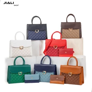 2 in 1 Geometric Pattern Single Strap Fashion PU Leather Crossbody Shoulder Handbags for Women