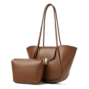 2 in 1 Set Tote Bags Women’s Large Shoulder Bags Hobo Bag Office Ladies Working Purse Handbags