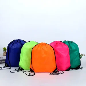 210D Polyester Blank Sport Drawstring Race Sneaker Bag for Shoes
