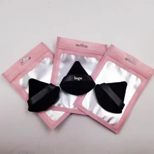 2Pcs Private Label Custom Logo Face Makeup Foundation Sponge Cosmetic Puff Soft Triangle Powder Puff