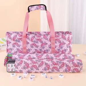 3 Piece Modern Mahjong Storage Bag Set Eco Friendly Water Resistant Durable Portable Cosmetic Pouch Handheld Tote Travel