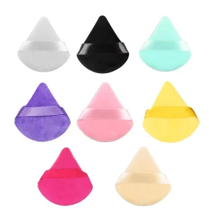 3 Piece Triangle Makeup Puff Sponge Loose Powder Sponge Soft Cosmetic Velvet Face Customized Make up Sponge Set