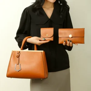 3pcs in a Set Classical Hand Bags Women Handbags Ladies Casual Shoulder Purse Leather Handbag Set