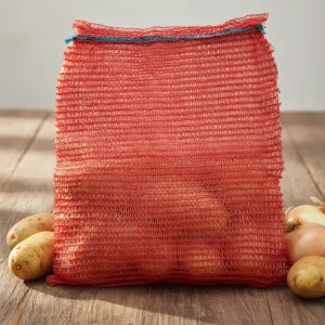50*80cm HDPE Recyclable Mesh Bag with Drawstring for Vegetable Agriculture Use