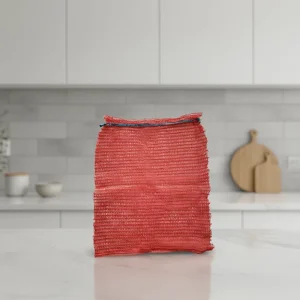 50*80cm HDPE Recyclable Mesh Bag with Drawstring for Vegetable Agriculture Use