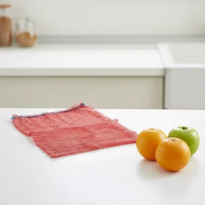 50*80cm HDPE Recyclable Mesh Bag with Drawstring for Vegetable Custom Order Accepted