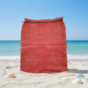 50*80cm HDPE Recyclable Mesh Bag with Drawstring for Vegetable and Fruit Agriculture Use Customizable