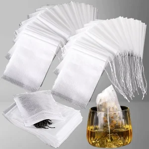 6*8nonwoven drawstring tea bag biodegradable sachets teabags tea filter bag drawstringempty teabags for sale compostable teabags
