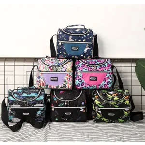 7L Fashion Oxford Cloth Cartoon Printing Children Insulation Cooler Bags Portable Outdoor Picnic Tote Shoulder Lunch Bags
