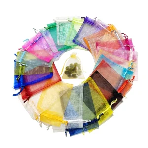 9×12 cm 25 Colors Drawstring Organza Bag 25 Jewelry Candy Packaging Promotional Package