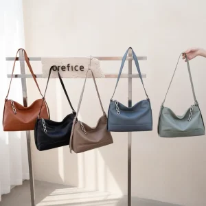 Accept Custom Logo Ladies High Quality Leather Crossbody Bag Purse Leather Messenger Bags Women Genuine Leather Shoulder Bag