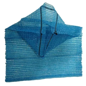 Agricultural PP Raschel Mesh Bags with Drawstring Recyclable Custom Color Embossing Surface for Egg and Vegetable Packing