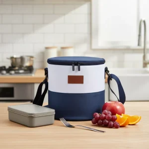 Aluminium Foil Food Thermal Polyester Custom Picnic Bag Large Capacity Bucket Insulated Cooler Handbag