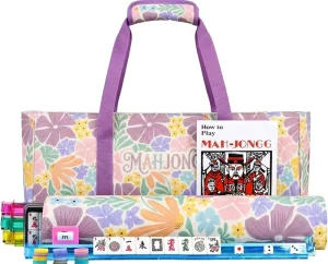 American-style Luxury Foldable Mahjong Bag Three-Piece Set Large-Capacity Portable Makeup Storage with Cartoon Design