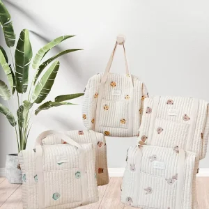Ananbaby Large Storage Nappy Bag Cosmetic Backpack Travel Cotton Hand Bag Portable Mummy Bags