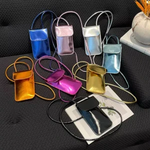 Anti Theft Waterproof Phone Bag for Women Mini Leather PU Mobile Phone Bags with Shoulder Strap Custom Cell Phone Crossbody Bag