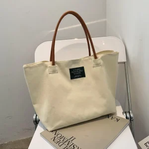 Autumn New Arrival Fashion Casual Canvas Shoulder Bag Stylist Simple Artistic Trendy Handbag
