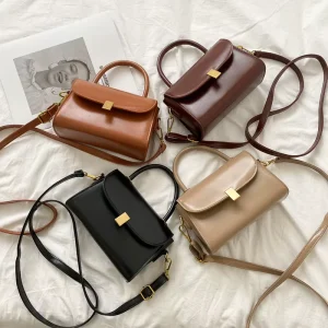 Autumn Winter Vintage Small Shoulder Bag Women Popular New Trendy Fashion Simple Crossbody Bag Textured Square Single Cover