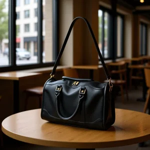 Autumn and Winter Textured Large capacity Bag Trendy Handbag PU Leather Motorcycle style Pillow shaped Shoulder Bag for Women
