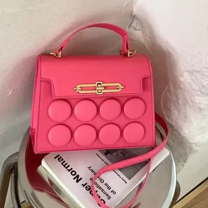 BG 1797 Women’s Fashion PU Leather Handbags Chains Polyester Single Strap Zipper Pockets for Easy Access Summer Winter