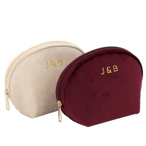 Bag Manufacturer Custom Mini Shell Shape Velvet Zipper Gift Pouch Bag with Personalized Logo Cosmetic Lipstick Perfume Packaging