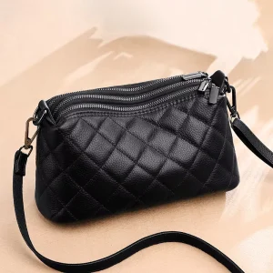 Bagsplaza Fashion Women Crossbody Messenger Bag Fashion Bags Ladies Black Leather Handbags