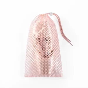 Ballet Pointe Shoe Bag for Girls 30*16cm Drawstring Polyester Pouch for Ballerina Shoes and Accessories Blue Champagne
