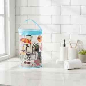 Beach Gifts Eco Friendly Large Zipper Heavy Duty PVC Clear Lotion for Travel Sunscreen Makeup Cosmetic Pouch Cylinder Toys