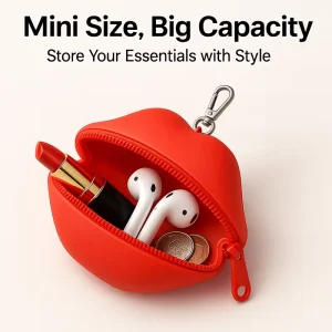 Beauty Tool Makeup Bag Keychain Lipstick Bag Mini Lip Shape Lipstick Bag