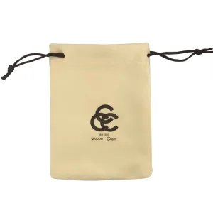 Beige Color Microfiber Drawstring Pouch for Jewelry Box Packing Bag for Necklace Jewelry