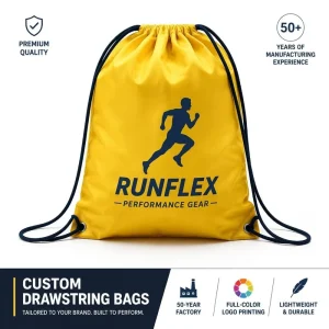 Bio LDPE HDPE Disposable Drawstring Marathon Backpack Sack Duffel Sports Bag