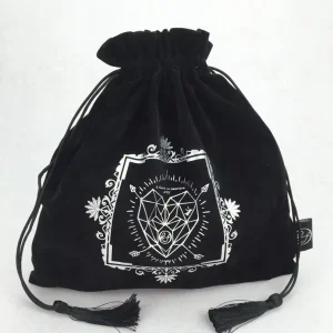 Black Custom Logo Printed Soft Velvet Hair Pouch Suede Cosmetic Drawstring Pouch Jewelry Display Packaging Storage Bag for Gift