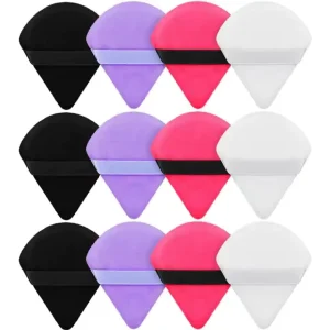 Black Gray Pink Flocking Velvet Soft Washable Cosmetic Puff