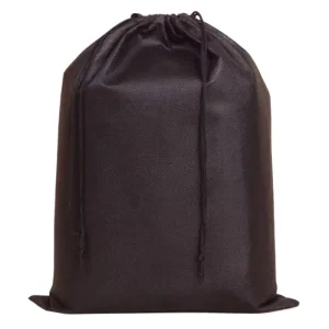 Black Non Woven Dustproof Drawstring Bag Eco Nonwoven Travel Shoes Bags Non Woven Draw String Bag