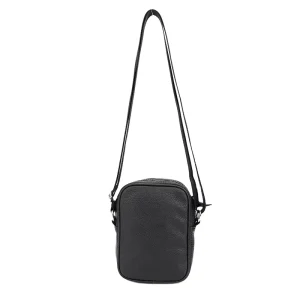 Black PU Leather Crossbody Bags Cross Body Mini Shoulder Sling Bags