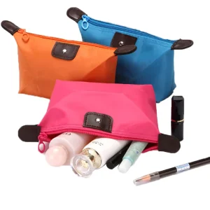 Blank Small Portable Custom Makeup Bags Cosmetic Bags Travel Fashion Neoprene Nylon Waterproof Cosmetic Pouch