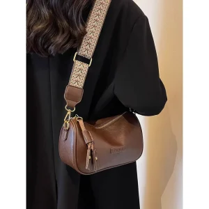 Boston PU Bag Versatile Shoulder Crossbody Bag for Women Medium Pillow Bag Backpack Zipper