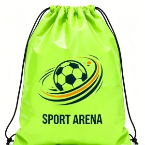 CPE Drawstring Gym Bag Waterproof Lightweight Gym Sack Plastic Bag with Custom Logo for Shoes and Clothes Storage