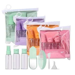 Candy Color 7 Pcs 50 ML Plastic Bottle Mini Empty Bottle PET Travel Bottle Set