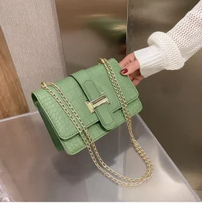 Carteras PU Leather Bag Ladies Crossbody Bag Chain Shoulder Bag for Women