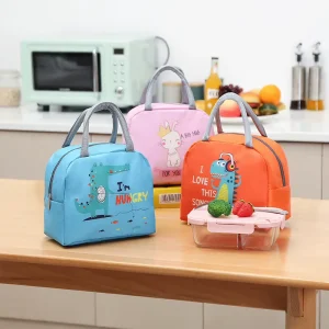 Cartoon Aluminum Foil Bento Bag Lovely Big Capacity Portable Food Bag for Kids School