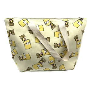 Cartoon Canvas Tote Shopping Bag Foldable Grocery Cotton Bags Reusable Handbag