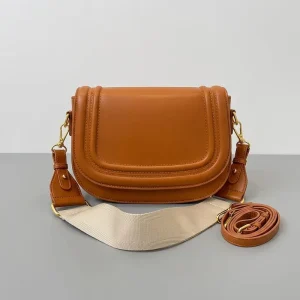 Casual Fashion PU Leather Women Shoulder Bag Sac a Main Femme Crossbody Purse Small Underarm Handbag Adjustable Wide Strap