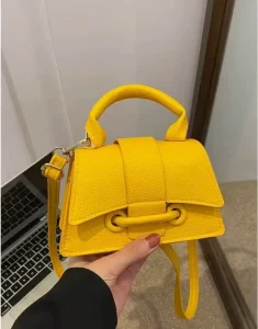 Casual Small Square Crossbody Bag with Chain Women’s Trendy Messenger Purse Durable Nylon Fabric Handbag Custom Service