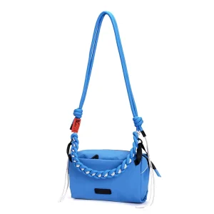 Casual Women’s Crossbody Bag Custom PU Nylon Taslon Waterproof Zipper Two Straps Portable 3.7L Polyester
