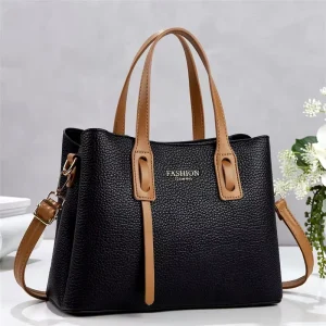 Casual and fashionable handbag elegant texture solid color versatile crossbody daily commuting single shoulder bag